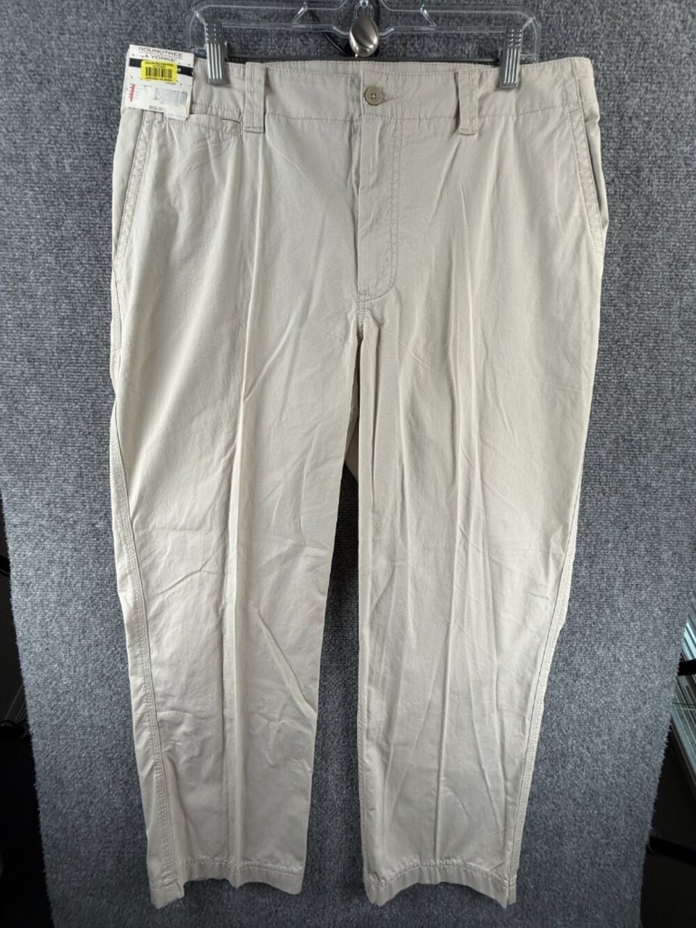 NWT Roundtree Yorke Side Tab Lightweight Twill Slim Fit 38x29 All Cotton